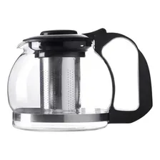 Chaleira De Vidro Com Infusor Aço Inox Bule Chá Café 1,2l Foto mini 1