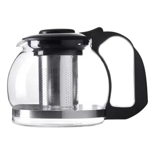 Chaleira De Vidro Com Infusor Aço Inox Bule Chá Café 1,2l Foto 1