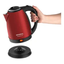 Chaleira Elétrica Pratic Inox CE-06-R 1200w Vermelho 110V Mondial Foto mini 4