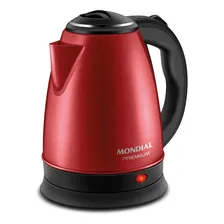 Chaleira Elétrica Pratic Inox CE-06-R 1200w Vermelho 110V Mondial Foto mini 1