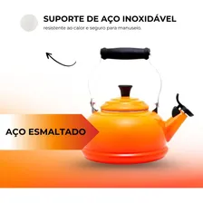 Chaleira Tradicional Com Apito 1,6 Litros Laranja Le Creuset Foto mini 2