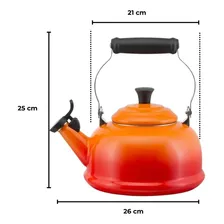 Chaleira Tradicional Com Apito 1,6 Litros Laranja Le Creuset Foto mini 4