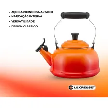 Chaleira Tradicional Com Apito 1,6 Litros Laranja Le Creuset Foto mini 3