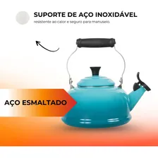 Chaleira Tradicional Com Apito Azul Caribe Le Creuset Foto mini 2