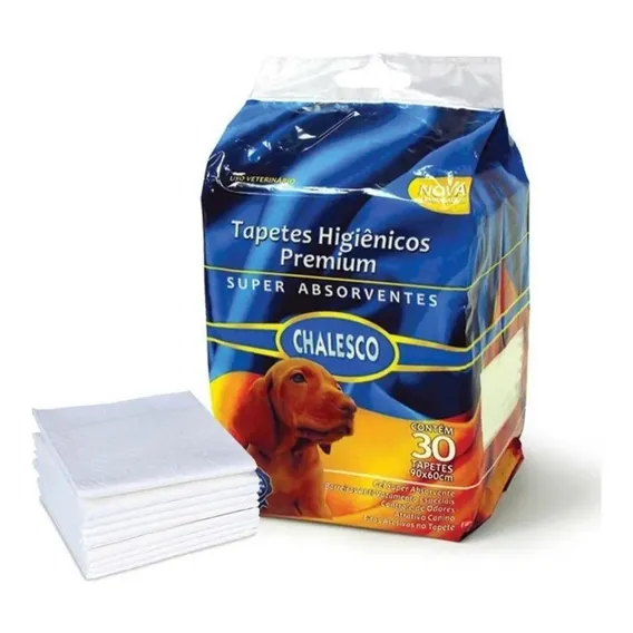 Chalesco Premium tapete higiênico absorvente para cães 30un Branco Foto 1