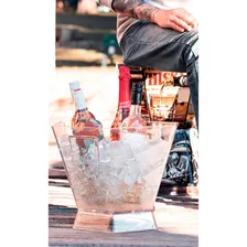 Champanheira Balde Gelo Porta 5 Garrafa Bar AcrÃlico Cristal Foto mini 3