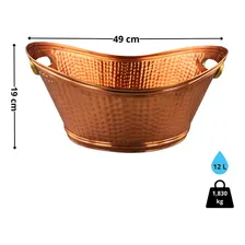 Champanheira Cobre Champanhe G - 15 Litros Com Alças Champanheira Oval Foto mini 4