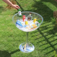 Champanheira Fiesta Acrílico Grande Taça Pé Alumínio 33 Litros Top Transparente Foto mini 4