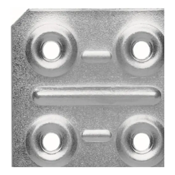 Chapa 40 X 40 Mm Aço 1020 Zincado Junção Em Madeira 10 Pçs Cor Cinza Foto 1