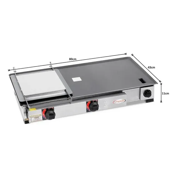 Chapa Chapeira Lanches Inox C/ Prensa Gaveta 80x43 Itajobi Foto 1