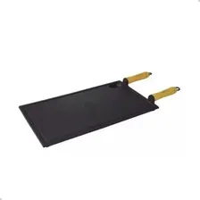 Chapa Churrasqueira De Ferro Fundido Petiscos 25x45cm Rig Foto mini 1