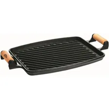 Chapa Grill 33 X 25 Cm Ferro Com Alça Madeira Panela Mineira Foto  mini 1