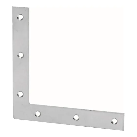 Chapa L 140 X 140 Aço Zincado 6 Furos 02 Unidades Foto 1