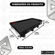 Chapa Lanche Hot Dog Hamburguer 3mm 80x40 C/ Prensa Borda 3q Foto mini 4
