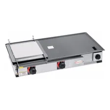 Chapa Lanches Chapeira Dog 70x30 Gás C/ Gaveta E Prensa Inox Foto mini 1