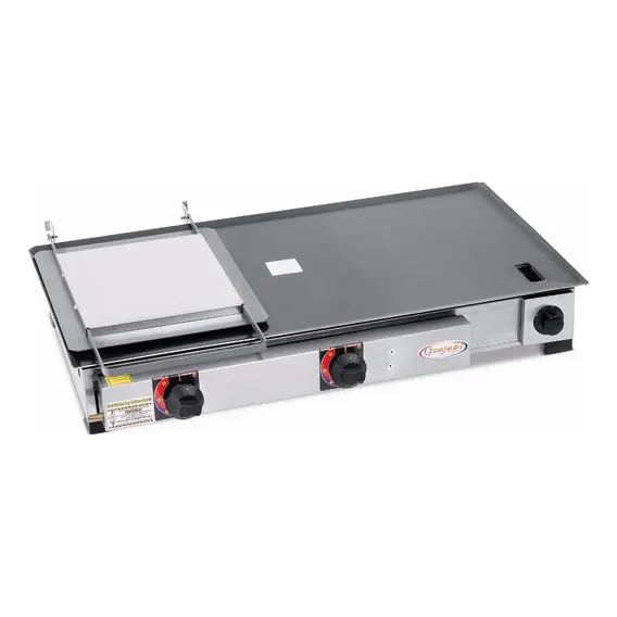 Chapa Lanches Chapeira Dog 70x30 Gás C/ Gaveta E Prensa Inox Foto 1