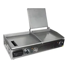 Chapa Lanches Profissional Prensa Elétrica Grill 70x30 Inox Foto  mini 1