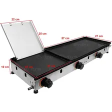 Chapa Para Lanche Sanduicheira Industrial Foodtruck 90cm 3q Foto mini 4