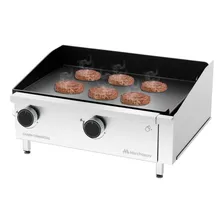 Chapa Para Lanches A Gás 2 Queimadores 5mm Inox 40x60 Ch6062 Marchesoni Foto  mini 1