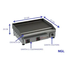 Chapeira Para Lanches Profissional Chapa Inox 65x45 Itajobi Foto mini 2