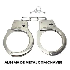 Chapéu Boina Quepe Policial + Algema Festa Fantasia Infantil Cor Preto Foto mini 4