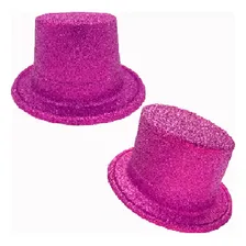 Chapéu Cartola Glitter Carnaval Fantasia Cor Rosa Foto  mini 1