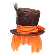 Chapéu Chapeleiro Maluco Com Peruca Foto mini  2