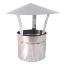 Chapéu Chinês 6 Polegadas, Inox 304 Para Chaminé Forno Iglu Foto mini 2