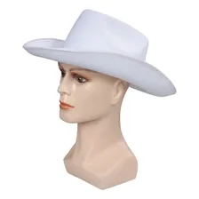 Chapéu Cowboy Fantasia Boiadera Country Vaquejada Festa Cor Cor Branco Foto mini  3