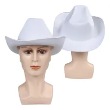 Chapéu Cowboy Fantasia Boiadera Country Vaquejada Festa Cor Cor Branco Foto  mini 1