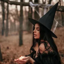 Chapéu De Bruxa Pra Fantasia De Halloween Preto + Foto mini 4