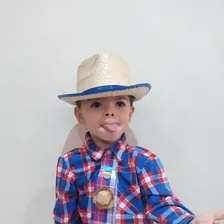 Chapéu De Palha Infantil Festa Junina Malandrinho Panamá Foto mini 4