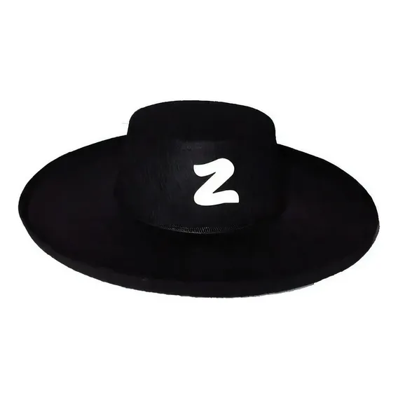Chapéu Do Zorro Preto Fantasia Festa Cosplay Foto 1