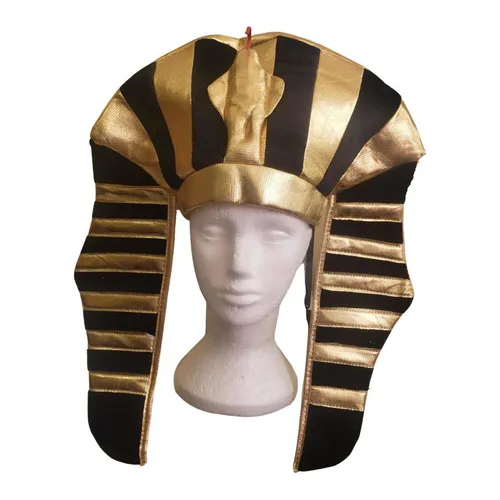 Chapéu Faraó Egípcio Turbante Dourado Adulto Foto 1