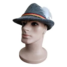 ChapĂ©u Fedora Em Feltro Para Traje TĂpico AlemĂŁo Oktoberfest Cor Cinza-escuro Foto mini 2