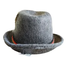 ChapĂ©u Fedora Em Feltro Para Traje TĂpico AlemĂŁo Oktoberfest Cor Cinza-escuro Foto mini 4