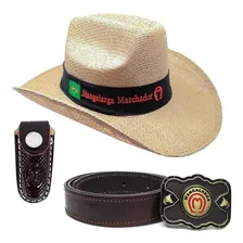 Chapeu Infantil Mangalarga Cinto Country Couro Bainha Fivela Cor Creme/creme Tamanho 70 Foto mini 1