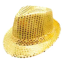 Chapéu Malandrinho Paetê Lantejoulas Neon Ano Carnaval Cor Dourado Foto  mini 1