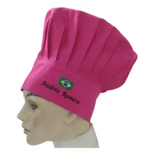 Chapéu Mestre Cuca, Personalizado, Gastronomia, Chapeu Chef Cor Pink Foto  mini 1