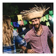 Chapéu Palha Desfiado Adulto Festa Junina Arraiá Espantalho Foto mini  3