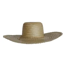 Chapeu Palha Mexicano Sombreiro Aba 14cm Festa Praia Pesca Foto mini 3