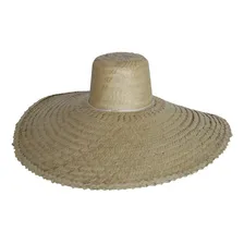 Chapeu Palha Mexicano Sombreiro Aba 22cm Festa Praia Pesca Tamanho Aba 22 Cm Foto mini  3