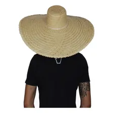 Chapeu Palha Mexicano Sombreiro Aba 22cm Festa Praia Pesca Tamanho Aba 22 Cm Foto  mini 1