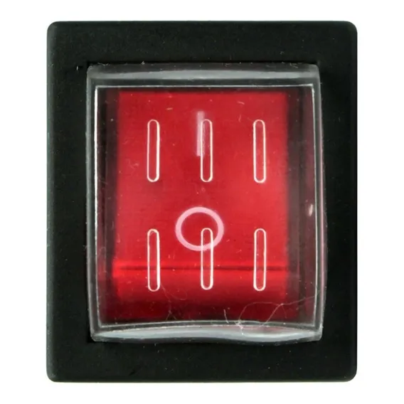 Chave 2pos Ilum Verm 24v Rs-201-1c-r-24v C/ Capa - Metaltex Foto 1