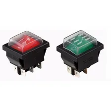 Chave 2pos Ilum Verm 24v Rs-201-1c-r-24v C/ Capa - Metaltex Foto mini 2