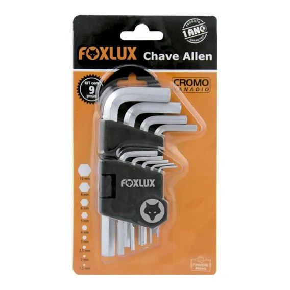 Chave Allen Foxlux Kit C/9pcs 1,5 - 10mm Foto 1