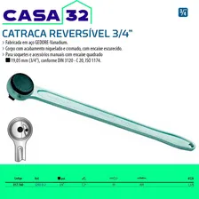 Chave Catraca Reversível Encaixe 3/4'' 3293u2 Gedore Foto mini 4