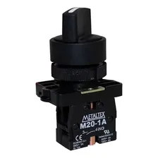 Chave Comutadora 2 Posições Fixas 1na P20scr2-b-1a Metaltex Cor Preto Foto mini  3