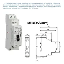 Chave Contator Modular Bipolar 25a 2na 2 Polos 127v C/ Chave Foto mini 2