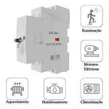 Chave Contator Modular Bipolar 25a 2na 2 Polos 127v C/ Chave Foto mini 1
